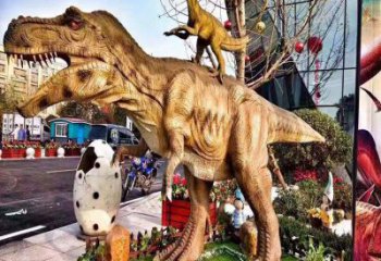 恐龍雕塑優(yōu)選，室外雕塑，彩繪玻璃鋼恐龍雕塑制作