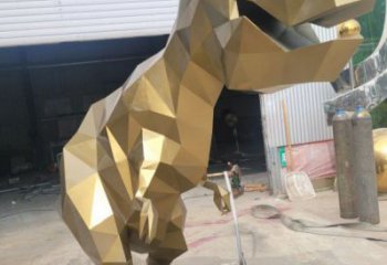 景觀恐龍雕塑承接，城市裝飾，大型幾何恐龍雕塑公司