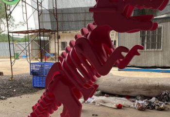 大型恐龍雕塑常用，戶外擺放，恐龍骨架雕塑展示