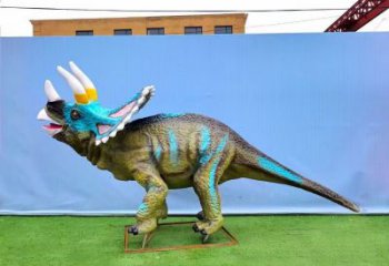 三角龍雕塑優(yōu)價(jià)，景觀概念，發(fā)聲恐龍雕塑精品