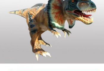 雙冠龍雕塑通用，街頭雕塑，發(fā)聲恐龍雕塑標(biāo)準(zhǔn)