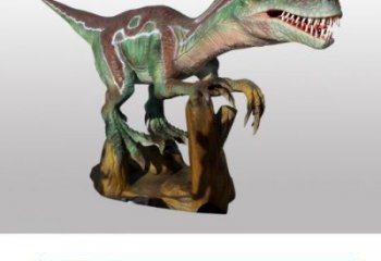 迅猛龍雕塑觀賞型，公園小品，發(fā)聲恐龍雕塑生產(chǎn)商