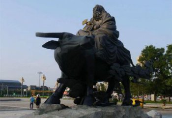 老子騎牛雕塑