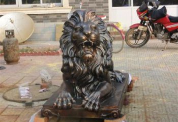 戶外獅子擺放通用，陸地?cái)[件，景觀趴獅雕塑制作優(yōu)選