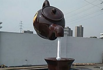 水景流水吊壺雕塑，中式工藝，懸空吊壺天壺雕塑制造商