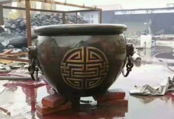 古法太平缸雕塑-鑄銅工藝品