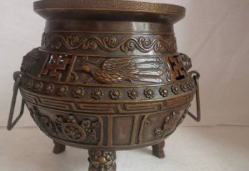 仿古鑄銅象形爐雕塑