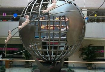 地球儀雕塑精品，景觀概念，現(xiàn)代地球儀人物雕塑通用