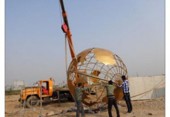 地球儀雕塑優價，鋼管組合，不銹鋼地球儀雕塑安裝