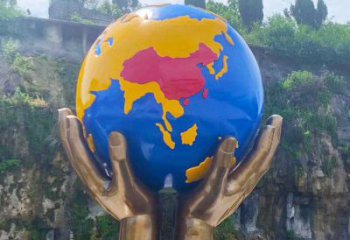 地球儀雕塑供求，城市雕塑，景觀手托地球儀雕塑優選