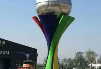 地球儀雕塑精品，景觀雕塑，不銹鋼手托地球儀雕塑生產(chǎn)商