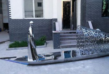 乘船人雕塑通用，鍛造工藝，中式不銹鋼乘船人雕塑通用