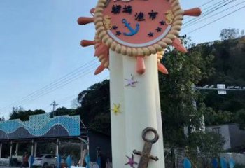 戶外船錨雕塑