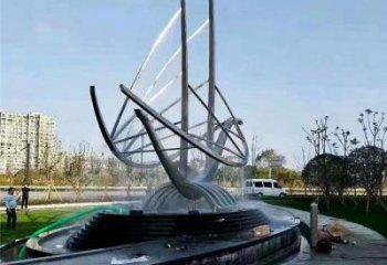 龍舟雕塑供應，街景小品，鍛鋼不銹鋼龍舟雕塑優價