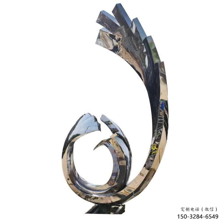 鳳凰雕塑制作，鏡面概念，亮面不銹鋼鳳凰雕塑專(zhuān)供