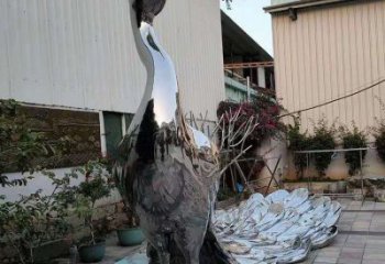 室外鳳凰雕塑展品，公園小品，不銹鋼鳳凰雕塑生產(chǎn)廠家