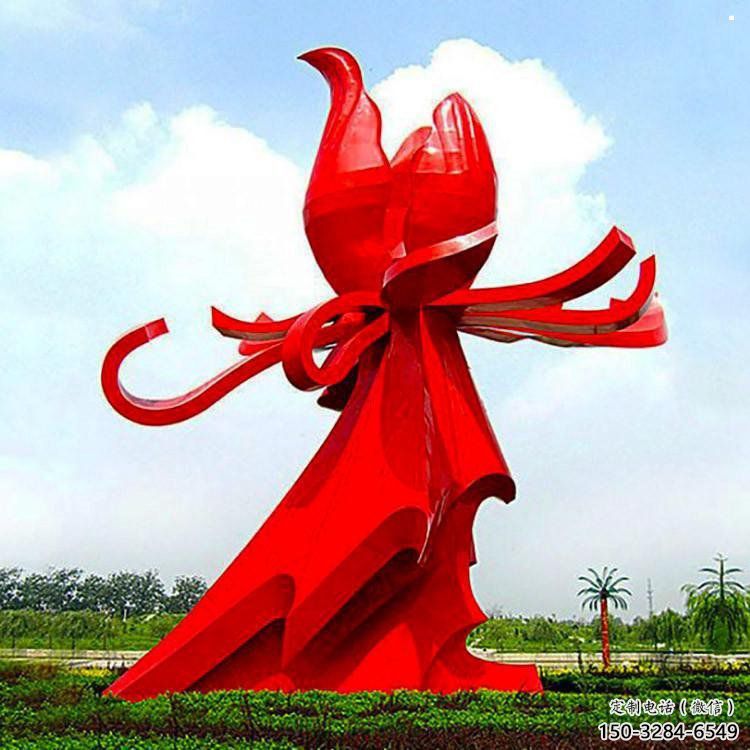 石榴花雕塑承接，廣場雕塑，不銹鋼石榴花雕塑定制
