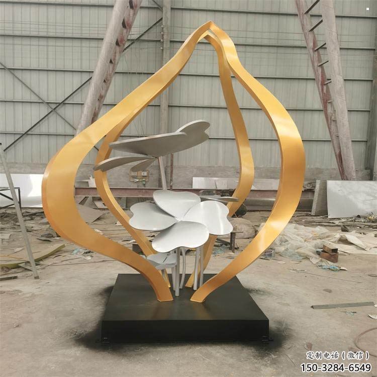 梧桐花雕塑常用，鋼管組合，景觀梧桐花雕塑廠家定價