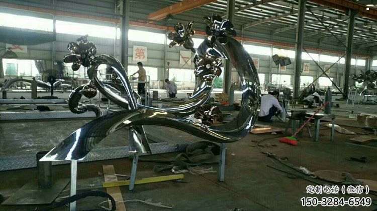 梧桐花雕塑制作廠家，城市裝飾，鏡面梧桐花雕塑標(biāo)準(zhǔn)