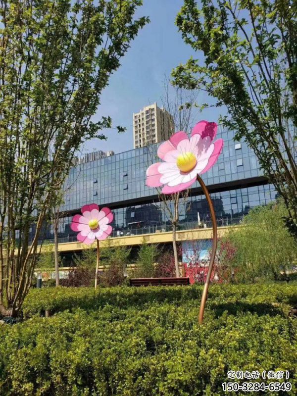 杏花雕塑供應，地標擺件，不銹鋼杏花雕塑制造廠家