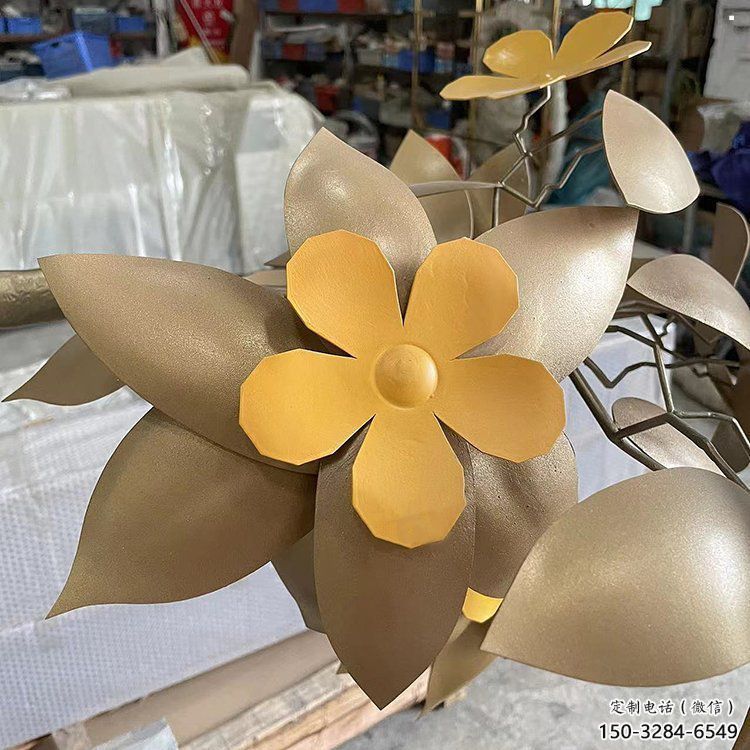 櫻花雕塑定做，廣場(chǎng)雕塑，不銹鋼櫻花雕塑廠家