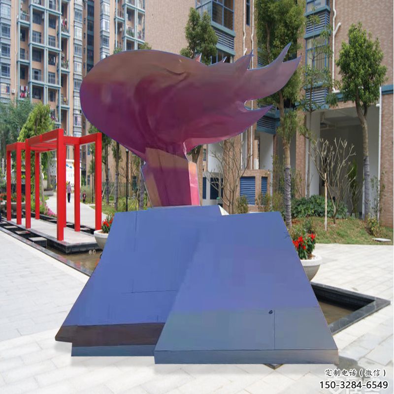 火炬雕塑精選，陸地?cái)[件，不銹鋼火炬雕塑精品