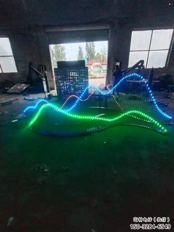 公園假山雕塑，噴砂發光雕塑，鍛造工藝