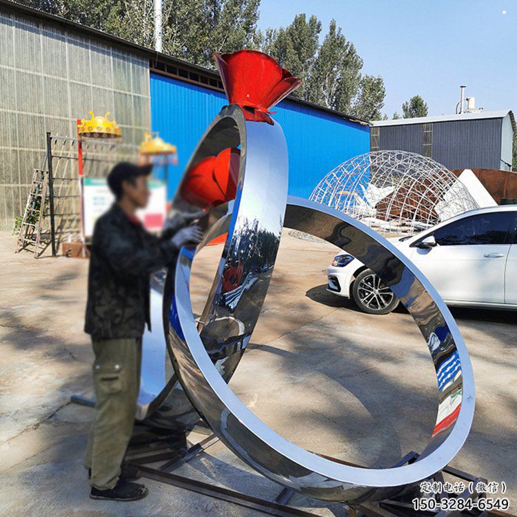 鉆戒雕塑制作專供，園林裝飾，建筑鉆戒雕塑廠家