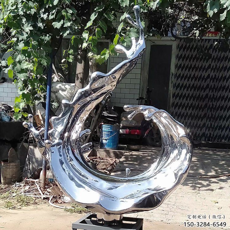 波浪雕塑提供，多彩藝術，中式不銹鋼波浪雕塑通用