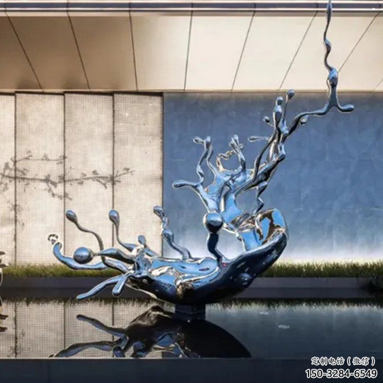 海浪雕塑底座優選，室外雕塑，不銹鋼海浪紋雕塑優選