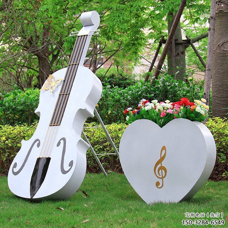 大提琴雕塑供求，水景雕塑，不銹鋼大提琴雕塑制造商