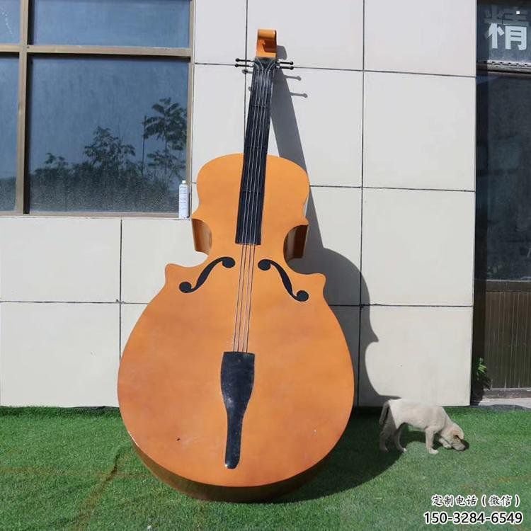 大提琴雕塑精選，街頭藝術(shù)，不銹鋼大提琴雕塑承接