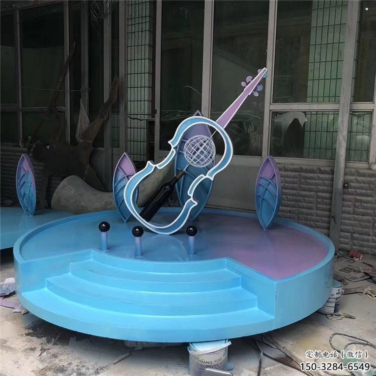 大提琴雕塑通用，城市雕塑，不銹鋼大提琴雕塑指用