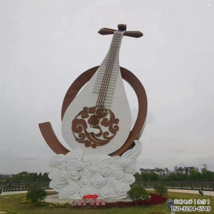 提琴系列雕塑，城市裝飾，彩色烤漆提琴雕塑優(yōu)選