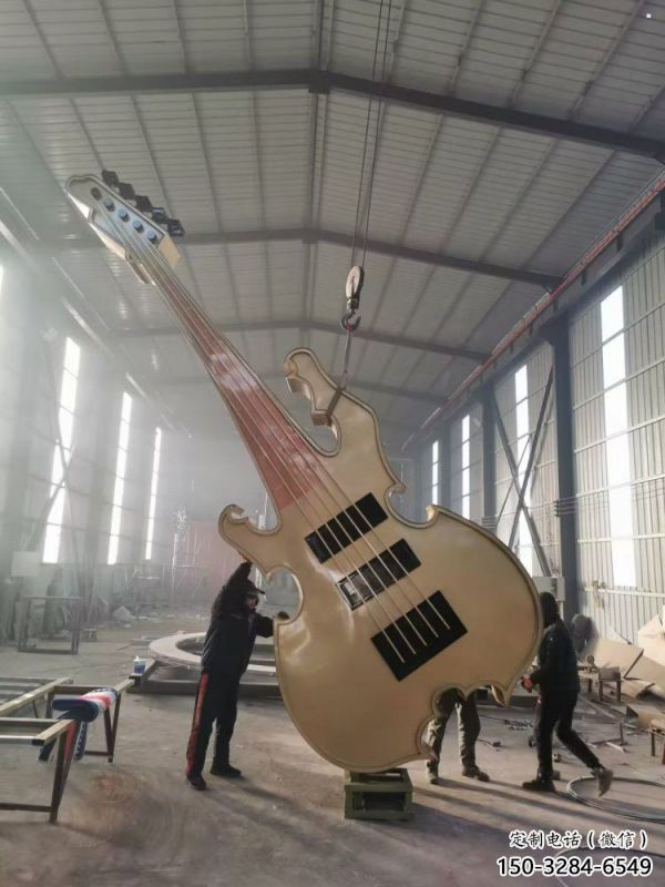 大型提琴雕塑制造，透雕系列，不銹鋼提琴雕塑承接