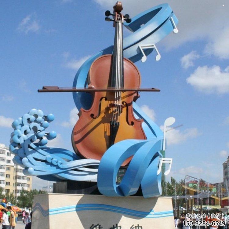 提琴雕塑精選，彩鋼制作，不銹鋼提琴雕塑標(biāo)準(zhǔn)