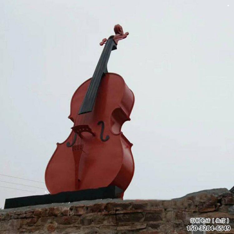 小提琴雕塑精品，小區(qū)雕塑，不銹鋼小提琴雕塑提供