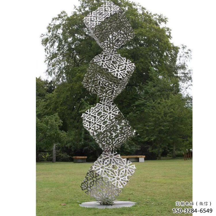 方塊雕塑優選，街頭雕塑，不銹鋼方塊雕塑制作廠家