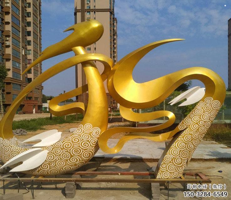 抽象和字雕塑展品，小區雕塑，不銹鋼和字雕塑制作精選