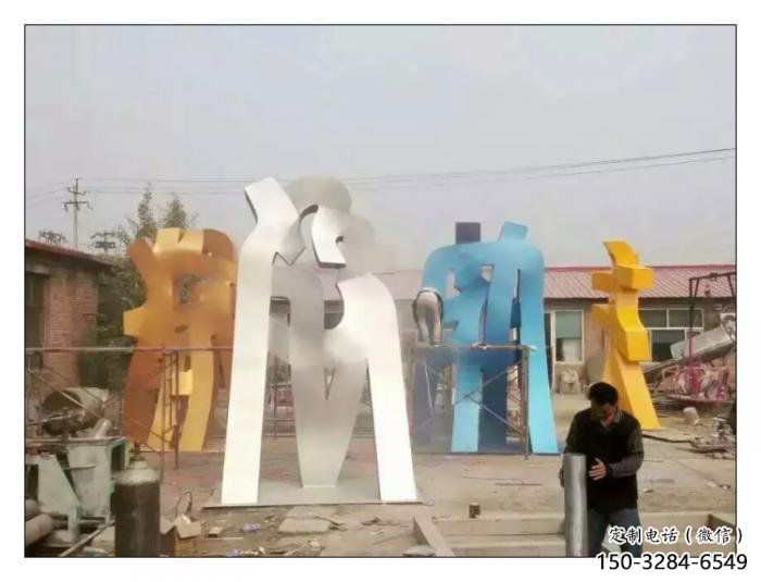 大型甲骨文雕塑常用，戶外擺放，不銹鋼甲骨文雕塑廠家
