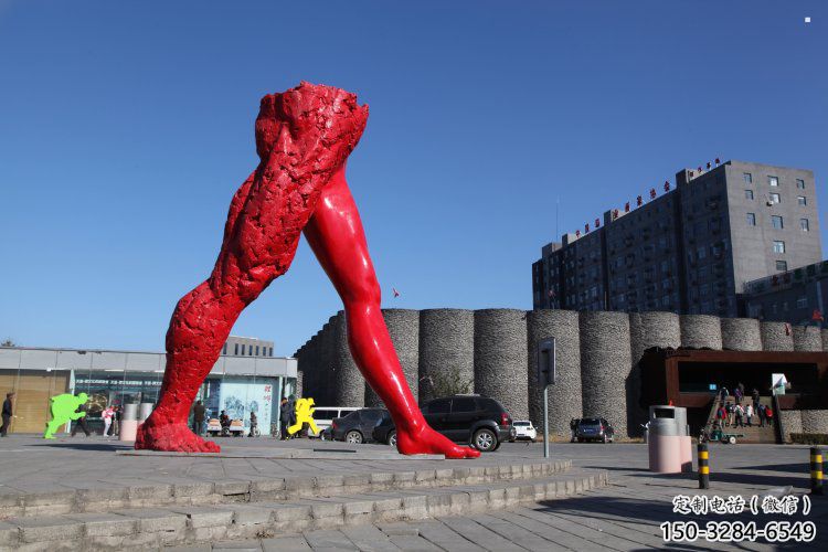 大型人字雕塑制作，花園小品，不銹鋼人字雕塑廠家提供