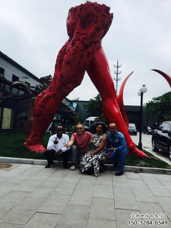 人字雕塑廠，白鋼構件，彩色不銹鋼人字雕塑觀賞型