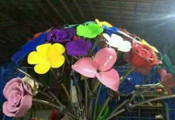 杏花雕塑廠家，美陳雕塑，不銹鋼杏花雕塑制造