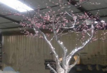 櫻花雕塑優選，城市裝飾，不銹鋼櫻花雕塑訂做廠家