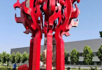 火球雕塑，精神堡壘火球雕塑落地展示