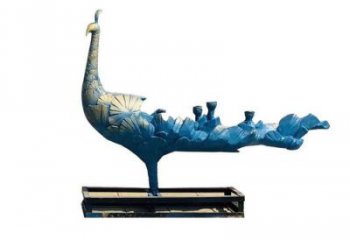 彩繪孔雀雕塑供求，景區(qū)案例，景觀仿古孔雀雕塑精選?