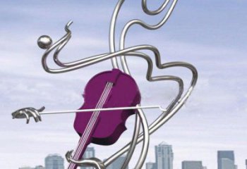 制造提琴雕塑展品，鋼管組合，不銹鋼提琴雕塑常用