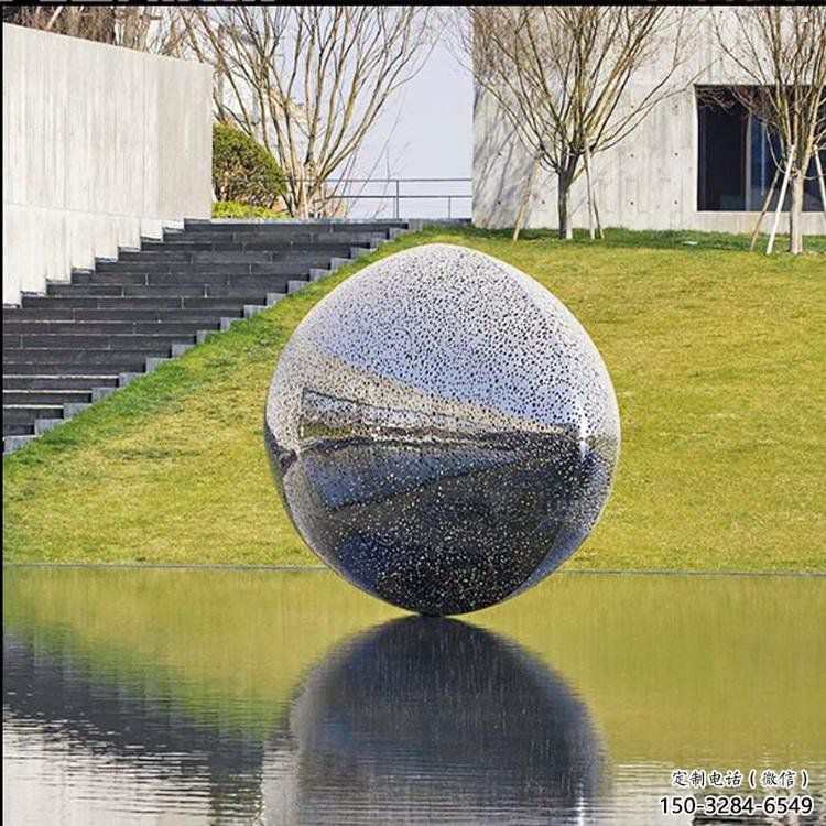 圓球雕塑廠家，村標概念，不銹鋼圓球雕塑制作
