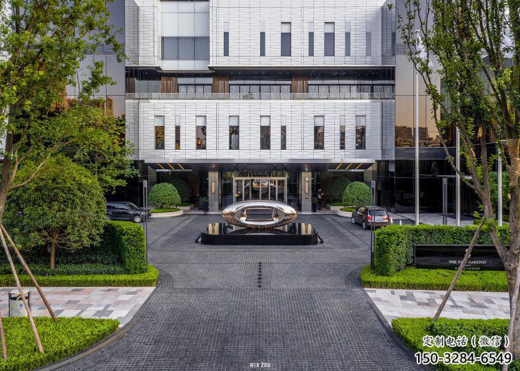 大型方孔球雕塑廠家，花園小品，不銹鋼方孔球雕塑常用