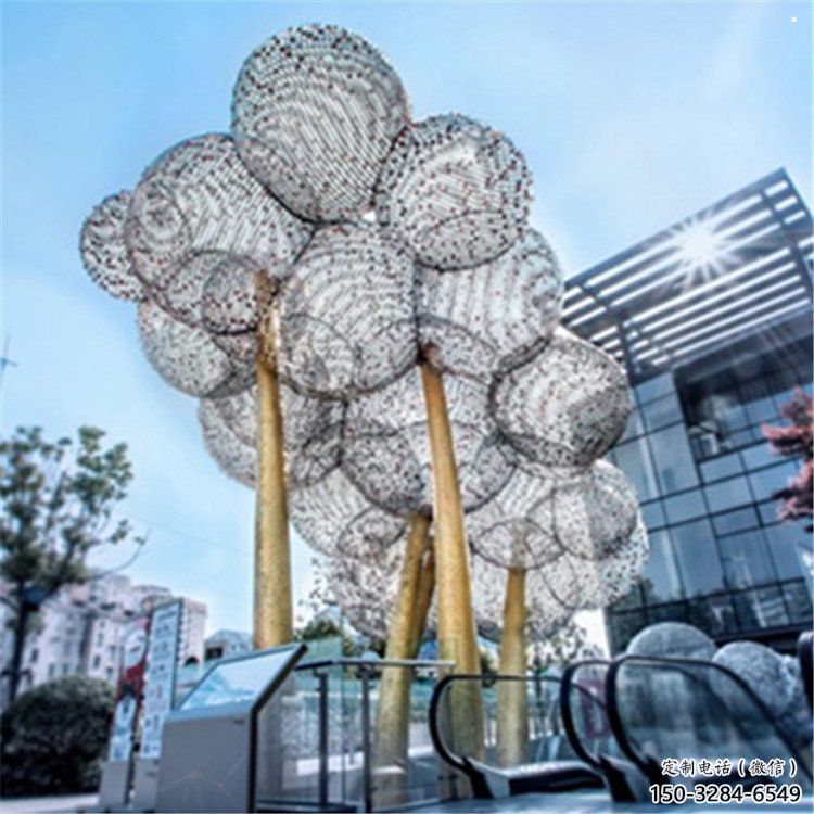 空心球雕塑訂做，多彩藝術(shù)，鏤空空心球雕塑制造